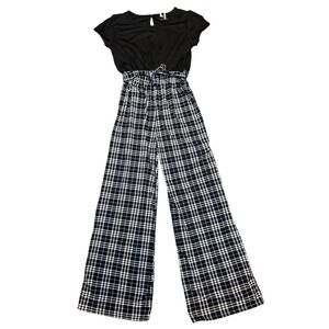 Insta Girl Plaid Wide Leg Jumpsuit XS S Tagged L USA